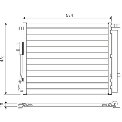 VALEO 814459 Aluminium Klimakondensator VALEO 814459 Aluminium Klimakondensator