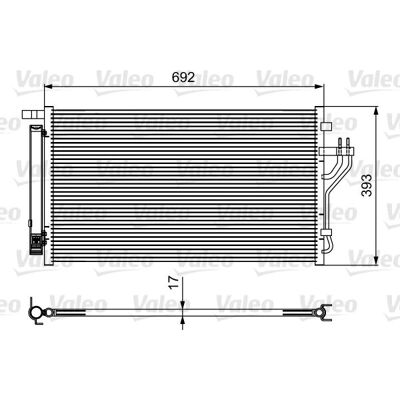 Valeo 814485 Aluminium AC Kondensator - HVAC Del Valeo 814485 Aluminium AC Kondensator - HVAC Del