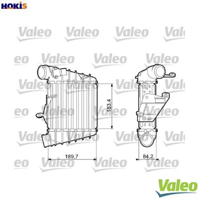 VALEO Intercooler - Luftkyld aluminium för Seat Ibiza, Skoda Fabia, VW Polo VALEO Intercooler - Luftkyld aluminium för Seat Ibiza, Skoda Fabia, VW Polo