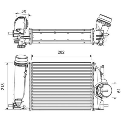 Valeo 818317 Intercooler för Nissan Qashqai Valeo 818317 Intercooler för Nissan Qashqai