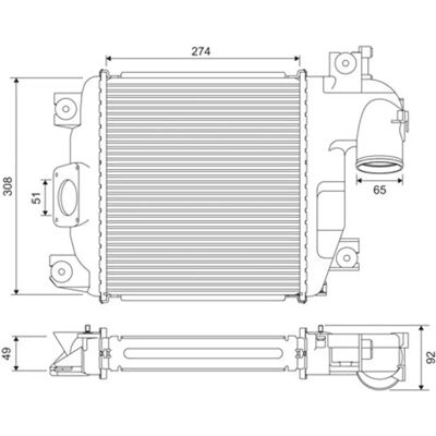 Valeo Aluminium intercooler - Toyota Hilux - Utan sensor Valeo Aluminium intercooler - Toyota Hilux - Utan sensor