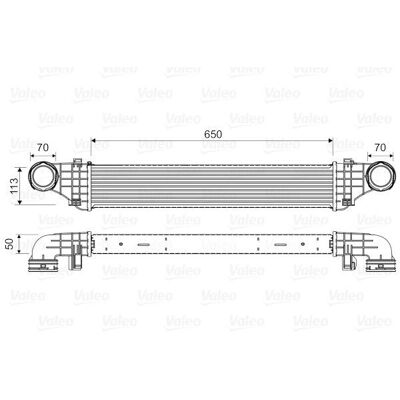 VALEO 818337 Intercooler - Luftkyld, Utan EGR-ventil, 650mm VALEO 818337 Intercooler - Luftkyld, Utan EGR-ventil, 650mm