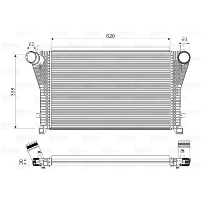 Valeo Ladeluftkühler - 620x398mm - 8VM, 8VS - Luftgekühlt Valeo Ladeluftkühler - 620x398mm - 8VM, 8VS - Luftgekühlt