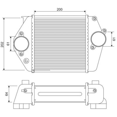 VALEO RF5C-13-565 Aluminium Intercooler - Intercooler VALEO RF5C-13-565 Aluminium Intercooler - Intercooler