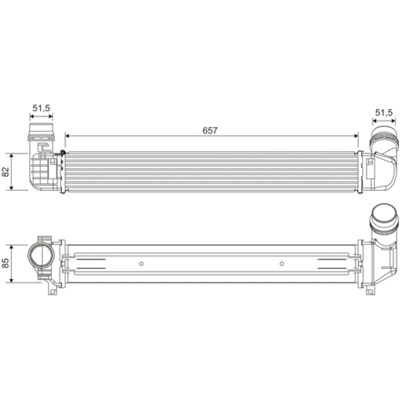 VALEO 818389 Intercooler - Alumiini - Renault Megane 3 VALEO 818389 Intercooler - Alumiini - Renault Megane 3