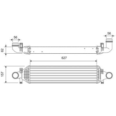 Intercooler Valeo A2465000900 - Ilmalla jäähdytetty, Ilman EGR, Kevyt Intercooler Valeo A2465000900 - Ilmalla jäähdytetty, Ilman EGR, Kevyt