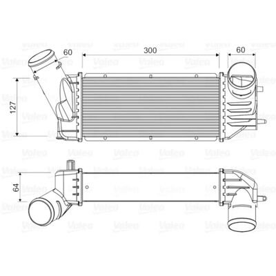 Intercooler Valeo para Peugeot 307 Citroën Xsara - Refrigerado por aire Intercooler Valeo para Peugeot 307 Citroën Xsara - Refrigerado por aire