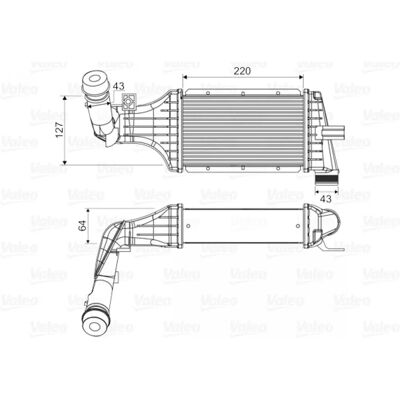 VALEO 818660 Intercooler - Luft-luft, Utan EGR-ventil för Opel Zafira A, Astra G CC VALEO 818660 Intercooler - Luft-luft, Utan EGR-ventil för Opel Zafira A, Astra G CC