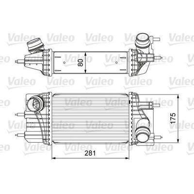 Valeo Intercooler - 175x281x80mm Nissan Evalia, Juke, NV200, Pulsar Valeo Intercooler - 175x281x80mm Nissan Evalia, Juke, NV200, Pulsar