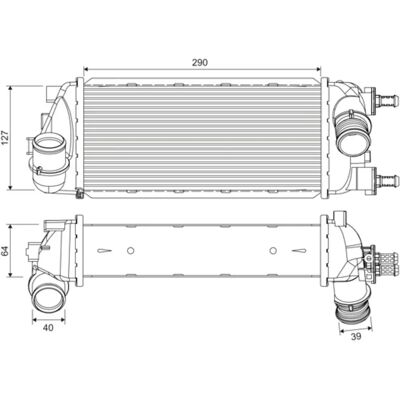 VALEO 818695 Ladeluftkühler - Aluminium - Fiat 500/Panda III VALEO 818695 Ladeluftkühler - Aluminium - Fiat 500/Panda III