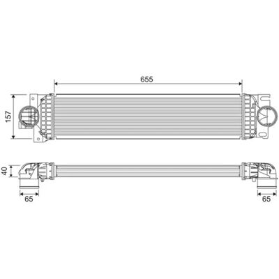 Valeo Intercooler - Aluminium, Utan sensor, 655x157x40mm - Intercooler Valeo Intercooler - Aluminium, Utan sensor, 655x157x40mm - Intercooler