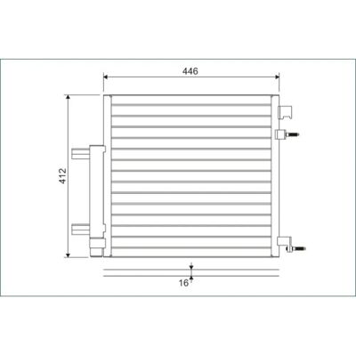 Valeo kondensator Chevrolet Spark - Aluminium, 412x446x16mm Valeo kondensator Chevrolet Spark - Aluminium, 412x446x16mm