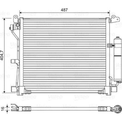 Condensatore aria condizionata in alluminio Valeo Juke con essiccatore - Condensatore Condensatore aria condizionata in alluminio Valeo Juke con essiccatore - Condensatore