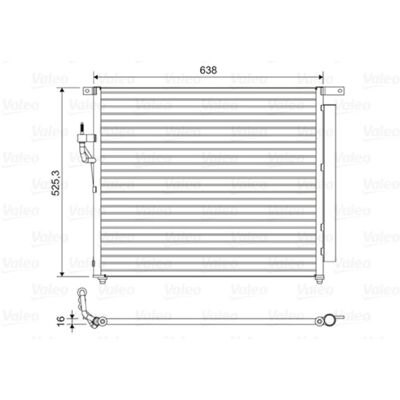 Condensatore A/C Valeo 822603 in alluminio con disidratatore per Ford Ranger Condensatore A/C Valeo 822603 in alluminio con disidratatore per Ford Ranger