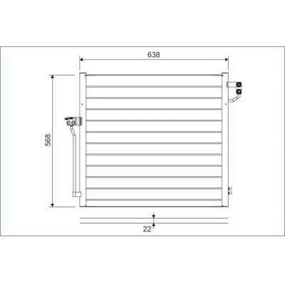 Valeo GLE GLS ML Aluminium Airconditioning Condenser met Droogmiddel Valeo GLE GLS ML Aluminium Airconditioning Condenser met Droogmiddel