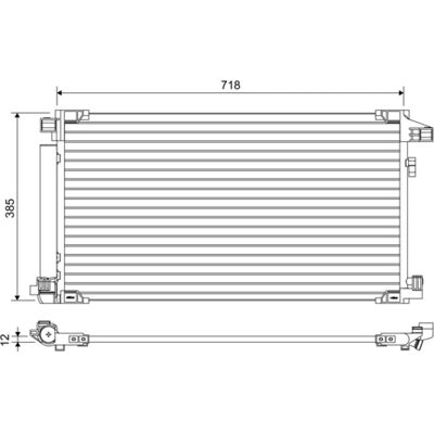 VALEO 822658 Alumiinikondensaattori dehydratorilla - Ilmastointi VALEO 822658 Alumiinikondensaattori dehydratorilla - Ilmastointi