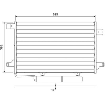 VALEO 822689 Aluminium Klimakondensator til Mercedes-Benz, Volkswagen VALEO 822689 Aluminium Klimakondensator til Mercedes-Benz, Volkswagen