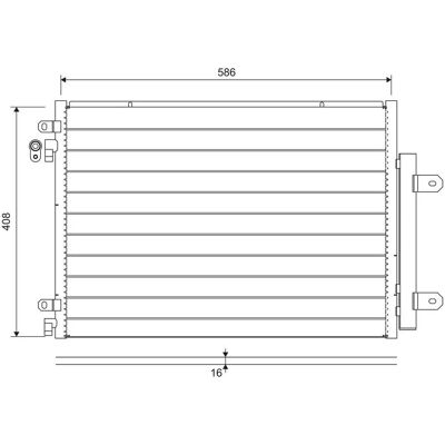 VALEO 822715 Aluminium klimakondensator VALEO 822715 Aluminium klimakondensator
