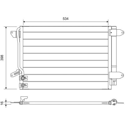 VALEO - 822751 - Aluminium - Deshydrator - Condensatore VALEO - 822751 - Aluminium - Deshydrator - Condensatore