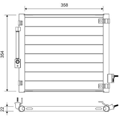 VALEO 822759 Aluminium-Klimakondensator - Tesla - Ohne Trockner VALEO 822759 Aluminium-Klimakondensator - Tesla - Ohne Trockner