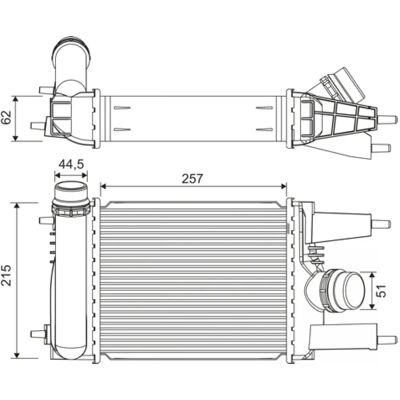 VALEO 822916 Aluminium intercooler - Nissan Juke, Pulsar VALEO 822916 Aluminium intercooler - Nissan Juke, Pulsar