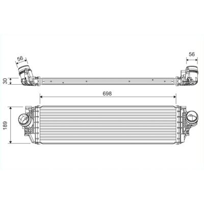 VALEO Ladeluftkühler JX616K775AB JX616K775AC - Intercooler VALEO Ladeluftkühler JX616K775AB JX616K775AC - Intercooler