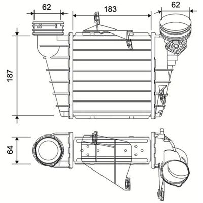 Valeo 822954 Intercooler per VW, SEAT, SKODA Valeo 822954 Intercooler per VW, SEAT, SKODA