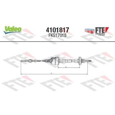 FTE 4101817 Kupplungszug für Opel Astra F - Kupplungssteuerung FTE 4101817 Kupplungszug für Opel Astra F - Kupplungssteuerung