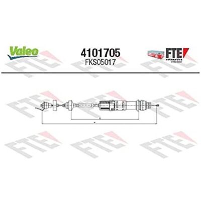 VALEO 4101705 Clutch Kabel med Automatisk Justering - Kuppelingssystem VALEO 4101705 Clutch Kabel med Automatisk Justering - Kuppelingssystem