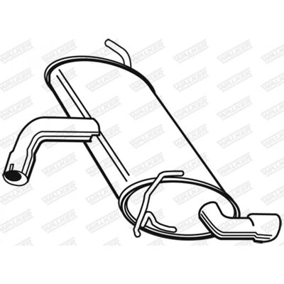 WALKER 23006 Aluminium-Heckschalldämpfer - Auspufftyp WALKER 23006 Aluminium-Heckschalldämpfer - Auspufftyp
