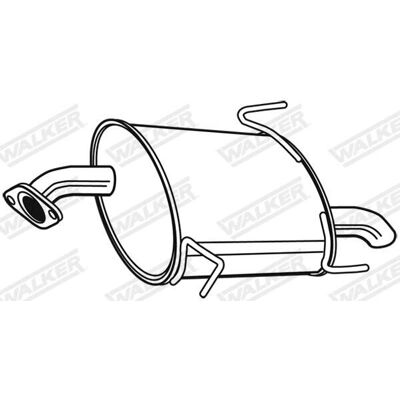 WALKER 24133 Aluminum Exhaust Silencer - Exhaust Silencer WALKER 24133 Aluminum Exhaust Silencer - Exhaust Silencer