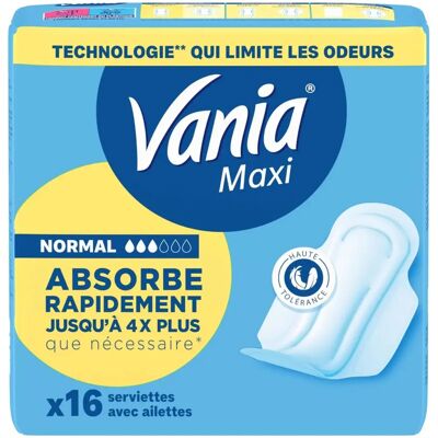 Vania Maxi Confort Normal+ - 16 Higiéniai Szalvéta Vania Maxi Confort Normal+ - 16 Higiéniai Szalvéta