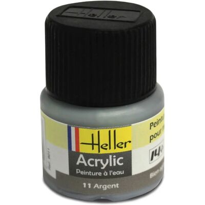 Heller Hell9011 Peinture Acrylique Argent - Peinture pour maquettes - Publicité Heller Hell9011 Peinture Acrylique Argent - Peinture pour maquettes - Publicité