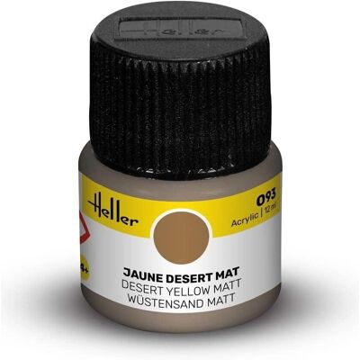 Peinture acrylique Heller Hell9093 - Jaune Désert - Mat - Peinture pour maquettes - Publicité Peinture acrylique Heller Hell9093 - Jaune Désert - Mat - Peinture pour maquettes - Publicité