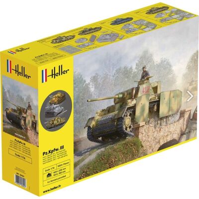 Heller Pz.Kpfw.III Ausf. J,L,M (4in1) - Modelbouwpakket Heller Pz.Kpfw.III Ausf. J,L,M (4in1) - Modelbouwpakket