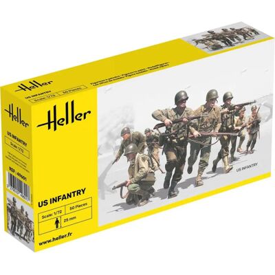 Figurines Heller 1/72 Infanterie US - Diorama Militaire - Publicité Figurines Heller 1/72 Infanterie US - Diorama Militaire - Publicité