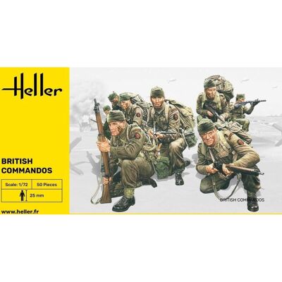 Figurines Heller Commandos Britanniques 1/72 - Série British Commandos - Publicité Figurines Heller Commandos Britanniques 1/72 - Série British Commandos - Publicité