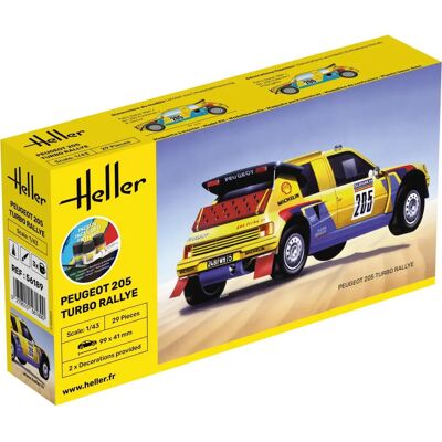 Heller Peugeot 205 Turbo Rally Modellbausatz - 1:43 Heller Peugeot 205 Turbo Rally Modellbausatz - 1:43