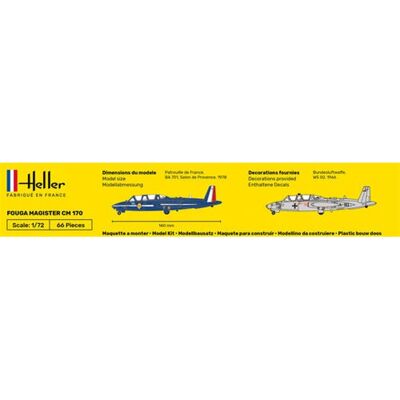 Maqueta Heller CM 170 - 1:72 Avión - Kit de Inicio Maqueta Heller CM 170 - 1:72 Avión - Kit de Inicio