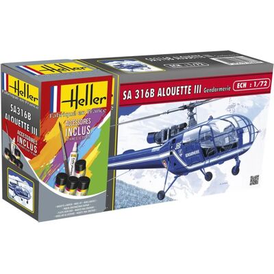 Heller Modellbausatz - SA ALOUETTE III GENDARMERIE - Helikoptermodell Heller Modellbausatz - SA ALOUETTE III GENDARMERIE - Helikoptermodell