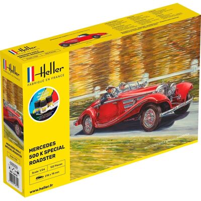 Kit de modèle Heller STARTER KIT 500 K Roadster - Kits de voitures - Publicité Kit de modèle Heller STARTER KIT 500 K Roadster - Kits de voitures - Publicité