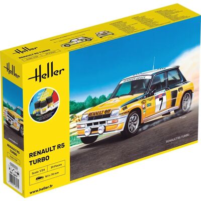 Kit de Voiture Modèle Renault R5 Turbo Heller - 1:24 - Débutants - Publicité Kit de Voiture Modèle Renault R5 Turbo Heller - 1:24 - Débutants - Publicité