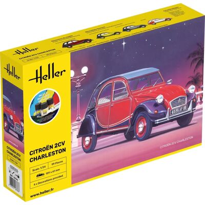 Kit de Modèle Heller - Citroen 2CV Charleston 1:24 - Publicité Kit de Modèle Heller - Citroen 2CV Charleston 1:24 - Publicité