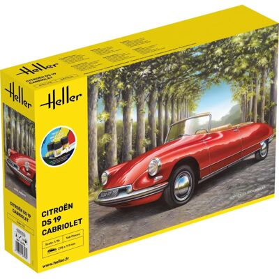Heller Citroën DS 19 Cabriolet Bouwpakket - 1:16 Schaal Heller Citroën DS 19 Cabriolet Bouwpakket - 1:16 Schaal