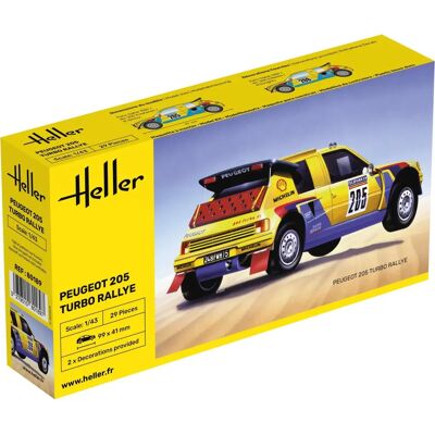 Heller Peugeot 205 Turbo Rally Modelauto Bouwpakket - Schaal 1:25 - 29 onderdelen Heller Peugeot 205 Turbo Rally Modelauto Bouwpakket - Schaal 1:25 - 29 onderdelen