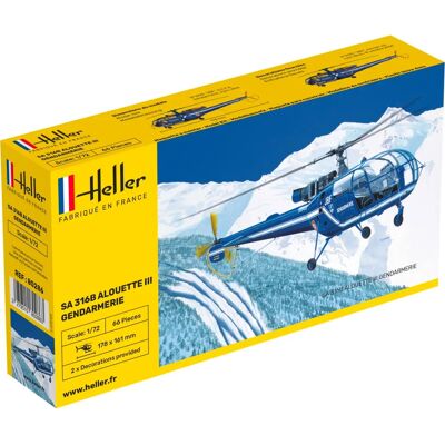 Heller Modellkit Alouette III französische Polizei - 1:72 Heller Modellkit Alouette III französische Polizei - 1:72