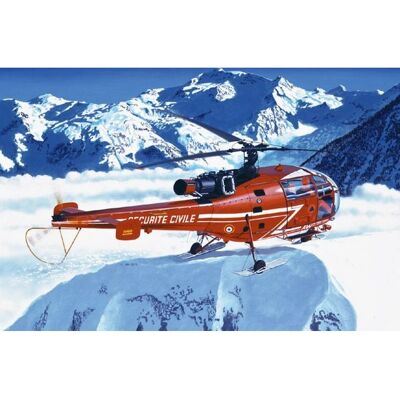 Heller Modell SA 316 Alouette Securite Civile - Flugzeugmodell - 1:72 Heller Modell SA 316 Alouette Securite Civile - Flugzeugmodell - 1:72