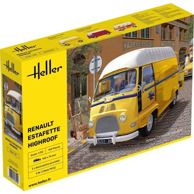 Heller Renault Estafette Hochdach Bausatz - 1:24 Maßstab - LKW Heller Renault Estafette Hochdach Bausatz - 1:24 Maßstab - LKW