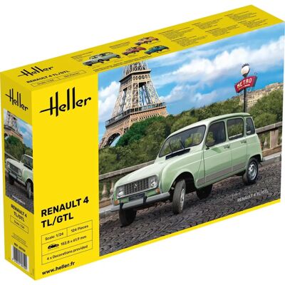 Heller Renault 4L Modelauto Bausset - 1:24 Schaal, 124 Onderdelen Heller Renault 4L Modelauto Bausset - 1:24 Schaal, 124 Onderdelen
