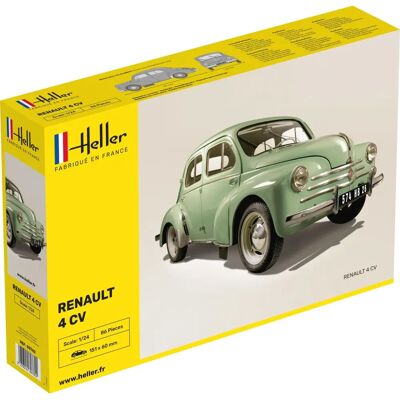 Heller Renault 4CV Modellbausatz - Maßstab 1:24, 86 Teile, Mittel Heller Renault 4CV Modellbausatz - Maßstab 1:24, 86 Teile, Mittel